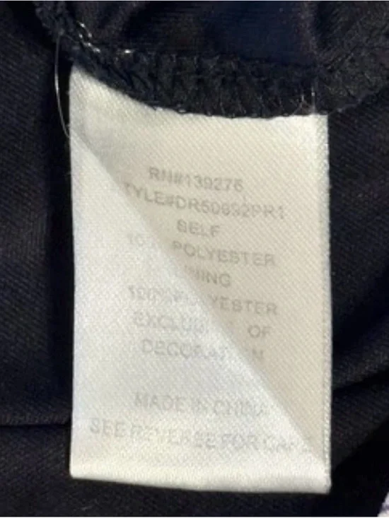 DR2 Women’s M Navy Blue Floral Paisley Boho Sleeveless Shift Dress Medium - Picture 7 of 13